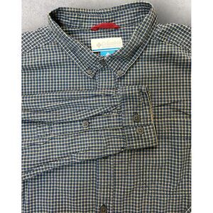 Columbia XL Mens‎ Shirt Long Sleeve Large Blue Multicolor Plaid